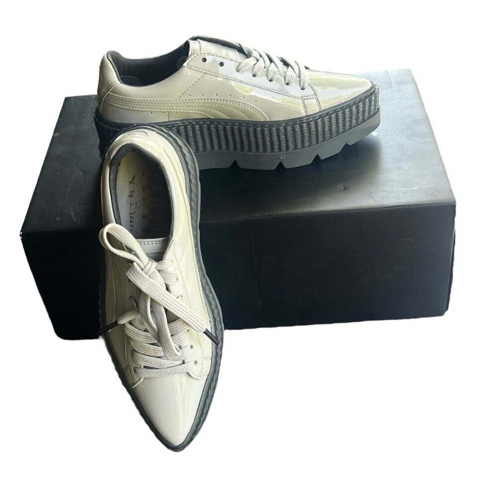 Puma Fenty Pointy Creeper Gray Patent Leather Shoes by Rhianna NWT Size 5.5 - Picture 7 of 14